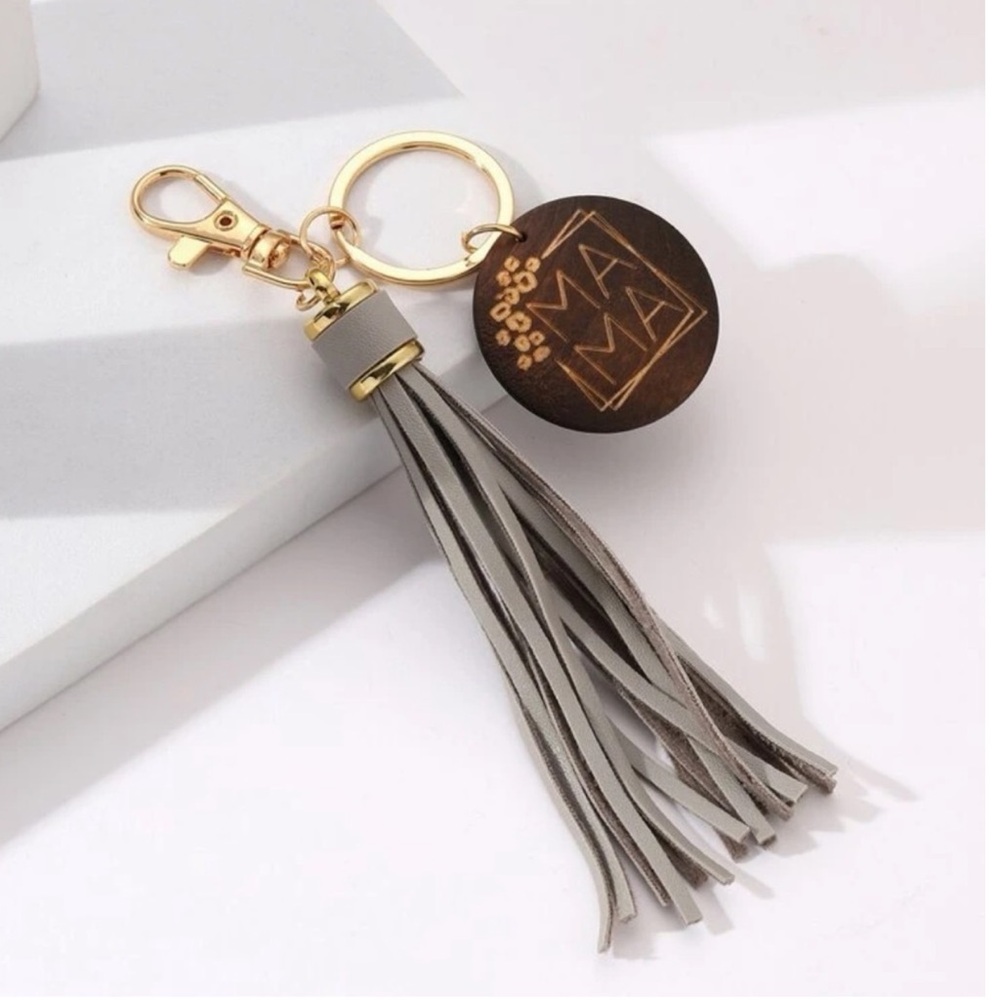 💝Boutique 🩶🤎MAMA Tassel Keychain🔑 - Picture 4 of 5